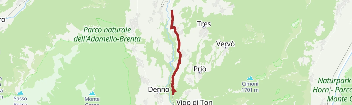 Route map: Ciclabile Dermulo